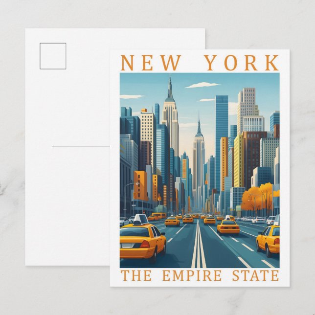 New York the Empire State USA Travel Place Postcard (Front/Back)