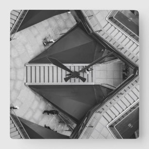 New York The Vessel  Square Wall Clock