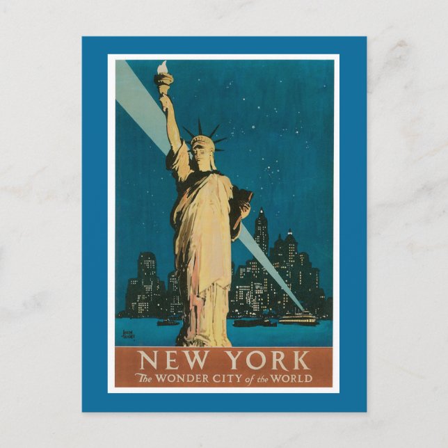 New York:  The Wonder City of the World Postcard (Front)