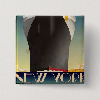 New York To Southampton 15 Cm Square Badge