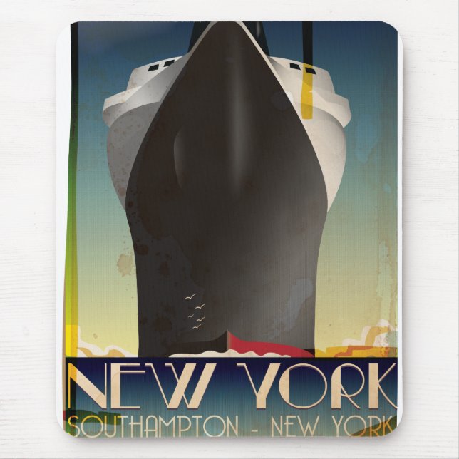New York To Southampton Mouse Mat (Front)