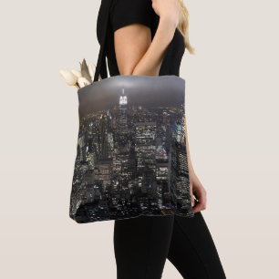 New York Tote Bag Personalised NYC City Lights Bag