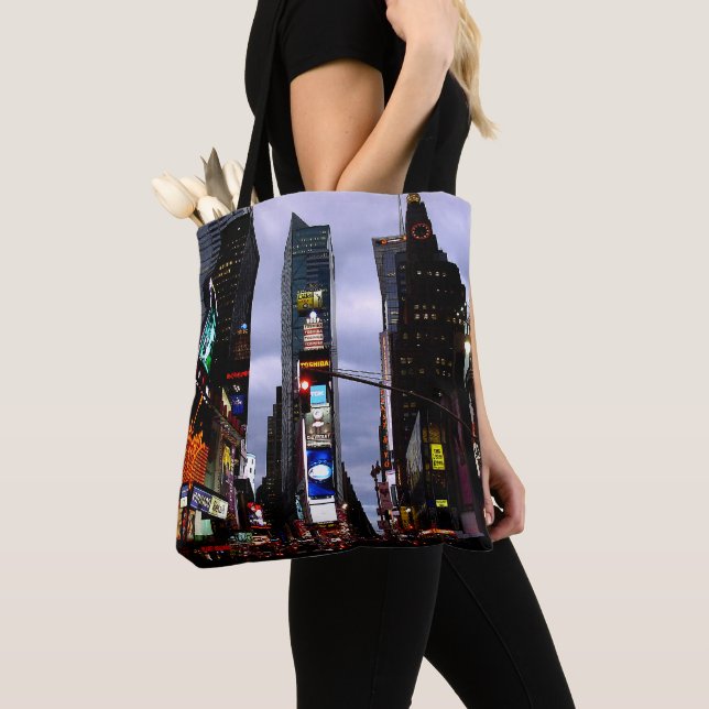 New York Tote Bag Personalised Times Square Bag (Close Up)