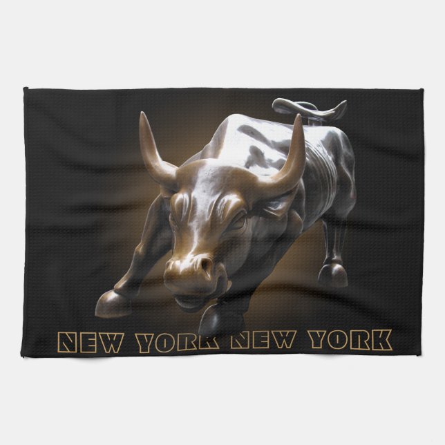 New York Towel Personalised NYC Souvenir Tea Towel (Horizontal)