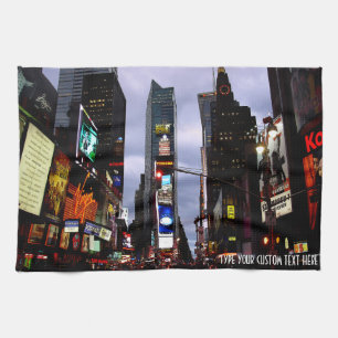 New York Towel Personalised Times Square Tea Towel