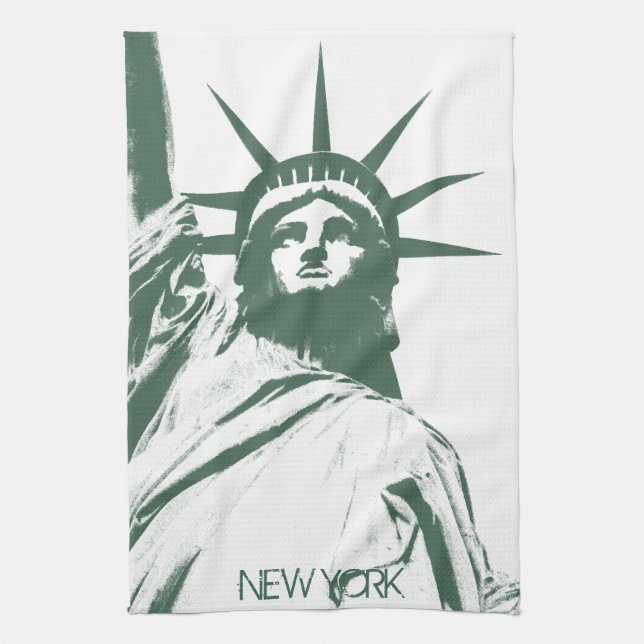 New York Towel Statue of Liberty NYC Tea Towel (Vertical)