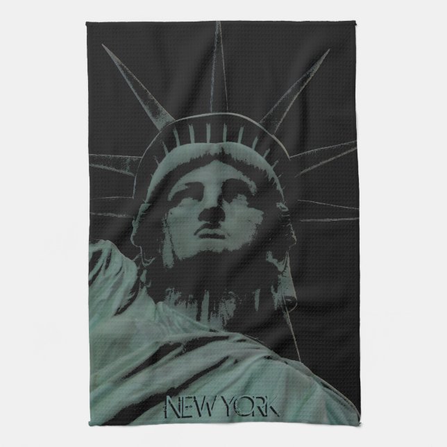 New York Towel Statue of Liberty NYC Tea Towel (Vertical)