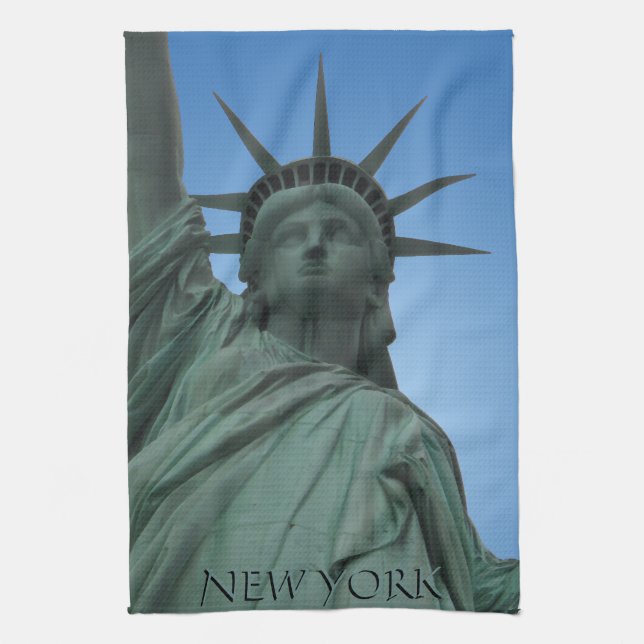 New York Towel Statue of Liberty NYC Tea Towel (Vertical)