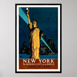 New York Travel Poster Colour Cor. 1927