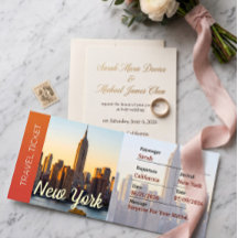 New York Trip Surprise Boarding Pass