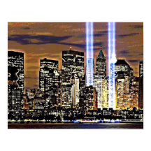 New York Twin Towers Light Beams