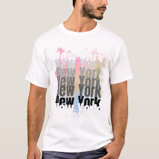 New York Typography Splash Art T-Shirt