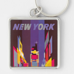 New York Unedited Vintage Photos Old Aesthetic Pic Key Ring