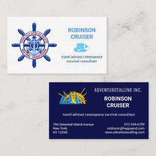 New York, United States, Customisable, Sea Travel Business Card