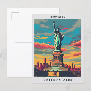 New York United States Elegant Art Vintage Travel Postcard