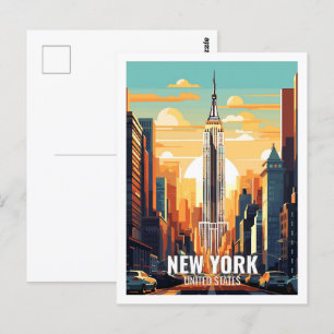 New York United States Famous Travel Places Postcard