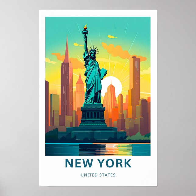 New York United States Travel Poster (Front)