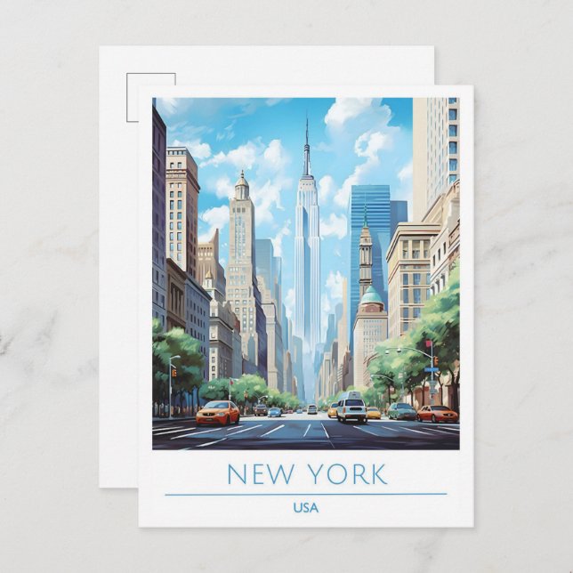 New York United States Vintage Travel  Postcard (Front/Back)