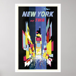 New York Unites States Vintage Travel Poster