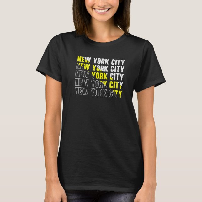 New York Usa America Travel New Yorker Empire Stat T-Shirt (Front)