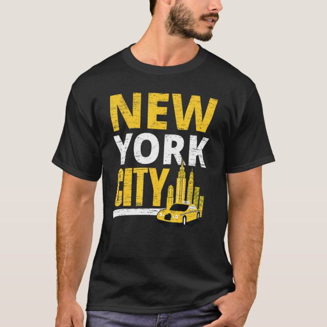 New York Usa America Travel New Yorker Empire Stat T-Shirt (Front)