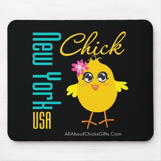 New York USA Chick Mouse Mat (Front)
