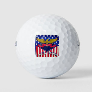 New York USA Flag Golf Balls