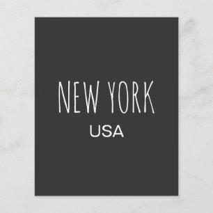 New York USA Minimalist Typography Design Flyer