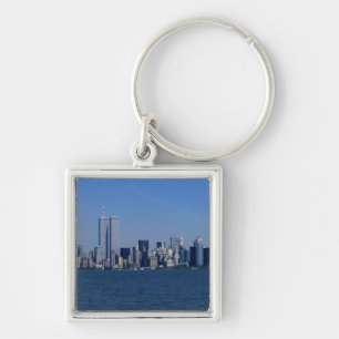 New York, USA. Skyline of downtown Manhattan Key Ring
