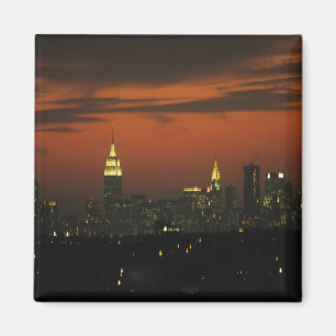 New York, USA. Skyline of uptown Manhattan 2 Magnet