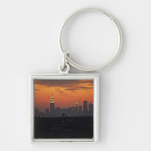 New York, USA. Skyline of uptown Manhattan Key Ring