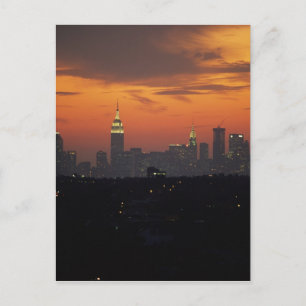 New York, USA. Skyline of uptown Manhattan Postcard