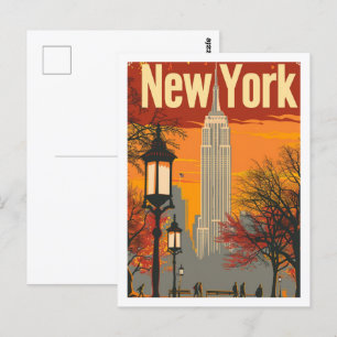 New York USA Vintage Famous Travel Place  Postcard