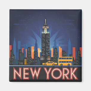 New York USA vintage Magnet