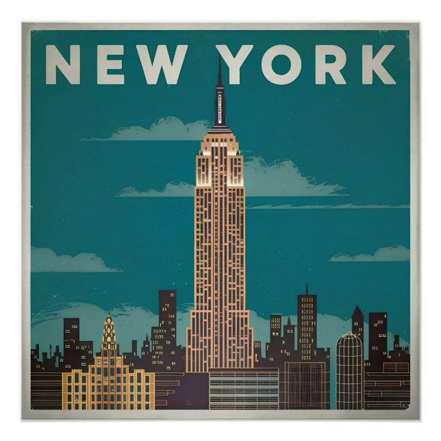 New York USA vintage Poster (Front)