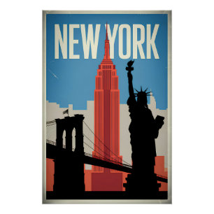 New York USA vintage Poster