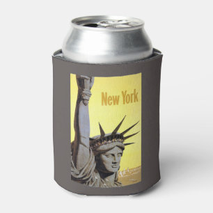 New York USA Vintage Travel can cooler