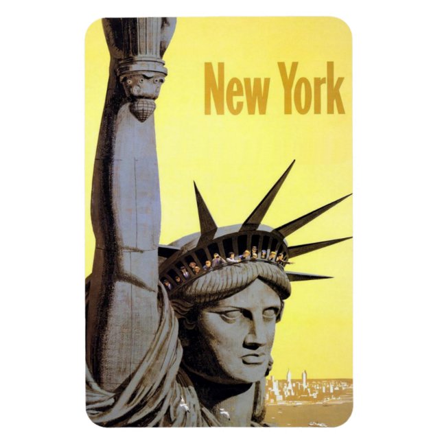New York USA Vintage Travel magnet (Vertical)