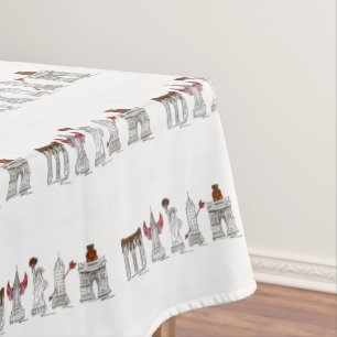 New York Valentine NYC Landmarks Valentine's Day Tablecloth