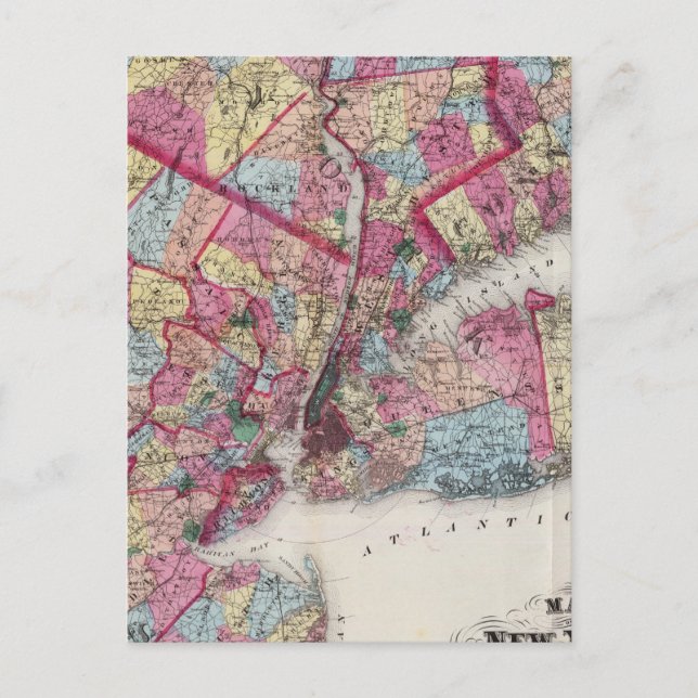 New York & vicinity Postcard (Front)