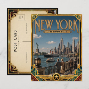 New York Vintage Art Deco Golden Age Postcard