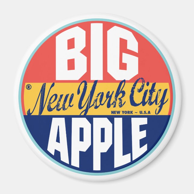New York Vintage Label Magnet (Front)