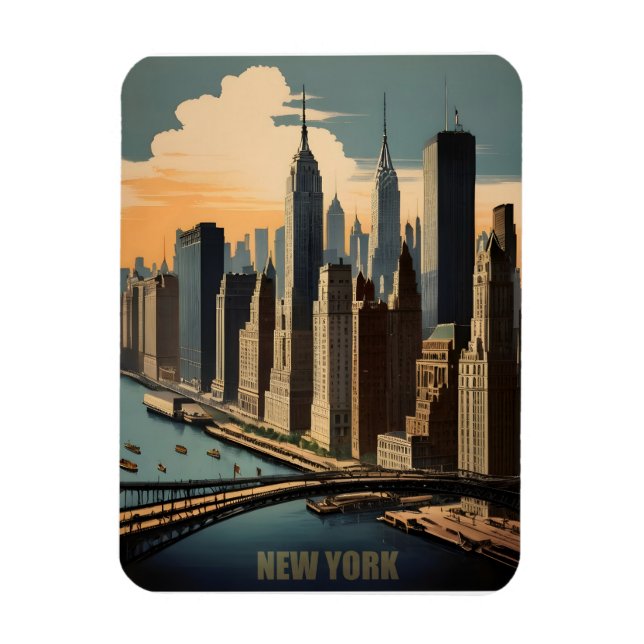 New York vintage poster Magnet (Vertical)