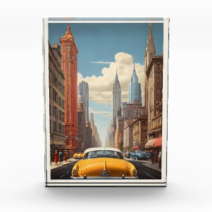 New York vintage poster Photo Block