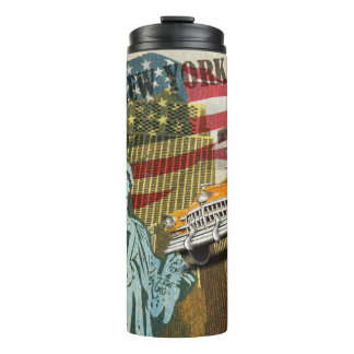 New York vintage poster. Thermal Tumbler