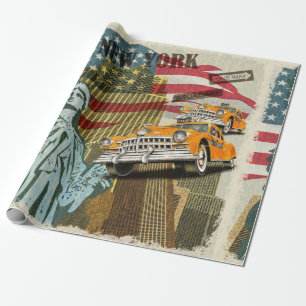 New York vintage poster. Wrapping Paper