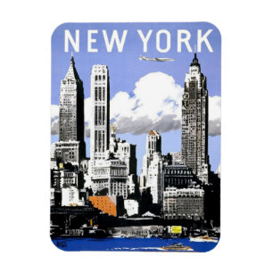 New York Vintage Reise Magnet