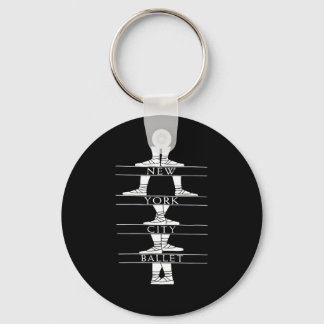 New York Vintage Retro Style Design Ballet Dancing Key Ring