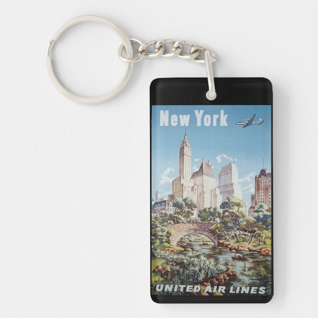 New York vintage souvenirs Key Ring (Front)