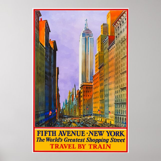 New York Vintage Travel Poster (Front)